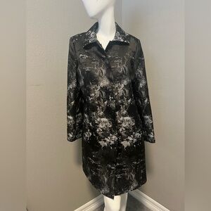 Emerson Rose  Women”s Black & Gray LS Snap Button Down Jacket Coat Size S